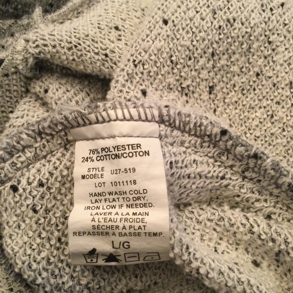 Boutique Gray Knit Sweatshirt Type Roll Neck Top Size L - Picture 7 of 7